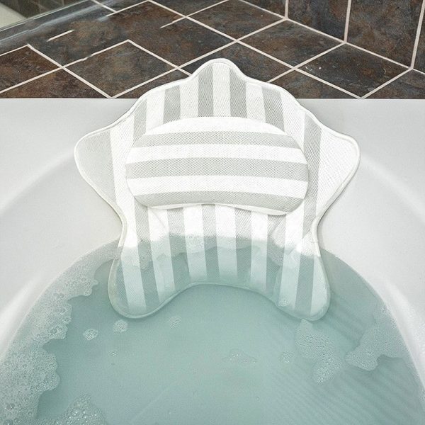 Waterproof Bathtub Massage Pillow - With Suction Cup Anti-skid Bath Cushion  Head Pillow - Jones Bath Pillows